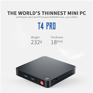 Mini PC BEELINK T4 Pro - Celeron N3350 - 4 Go - 64 Go SSD - W10 - PROMOTION