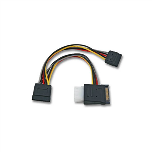 Doubleur d'alimentation SATA vers 1 Molex + 2 SATA