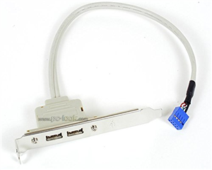 Bracket Générique pins carte mère USB 2.0 vers 2 x USB 2.0 externes