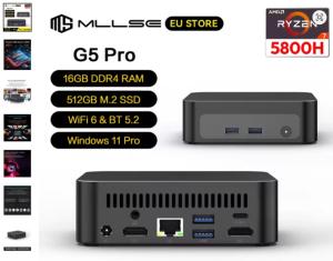 Mini PC MLLSE G5 Pro - Ryzen 7 5800H - 16 Go - 512 Go SSD - W11 - PROMOTION